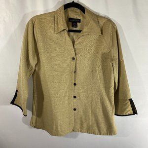 SilkLand Women's 100% Silk Tan Blouse